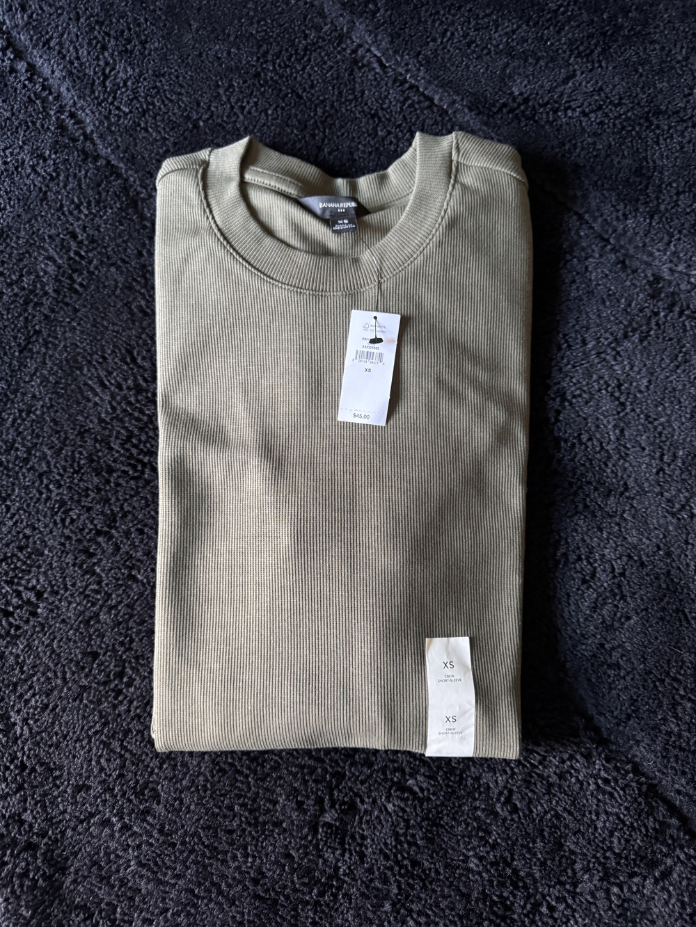 Banana Republic Spiced Olive Ribbed Top Sz XS. Brand New W Tag.